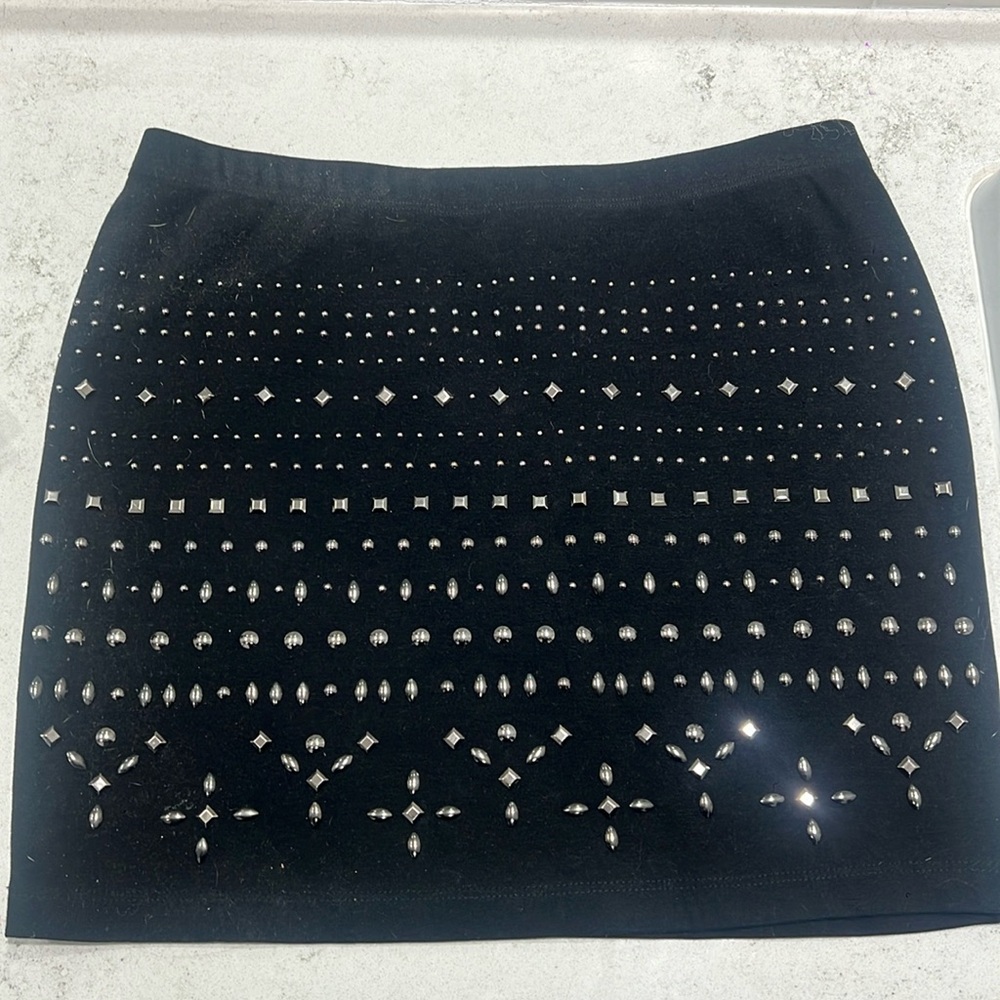 Black jeweled mini